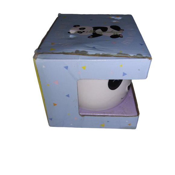 Panda Mug with Ears Eat Sleep and Be Cute Heart Nose Panda Coffee Tea Mug - Picture 10 of 14